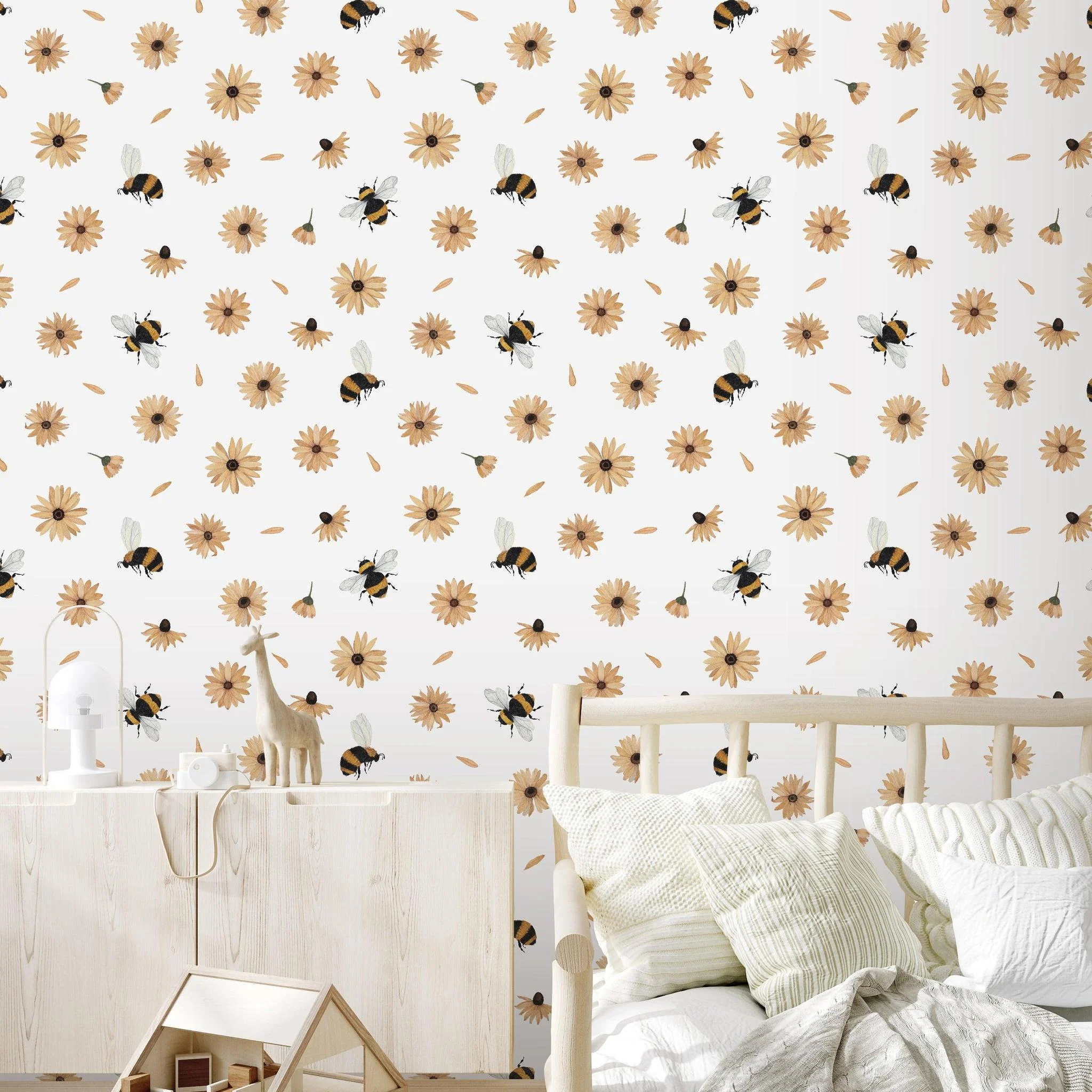 Bumble (White) Wallpaper - Image 4