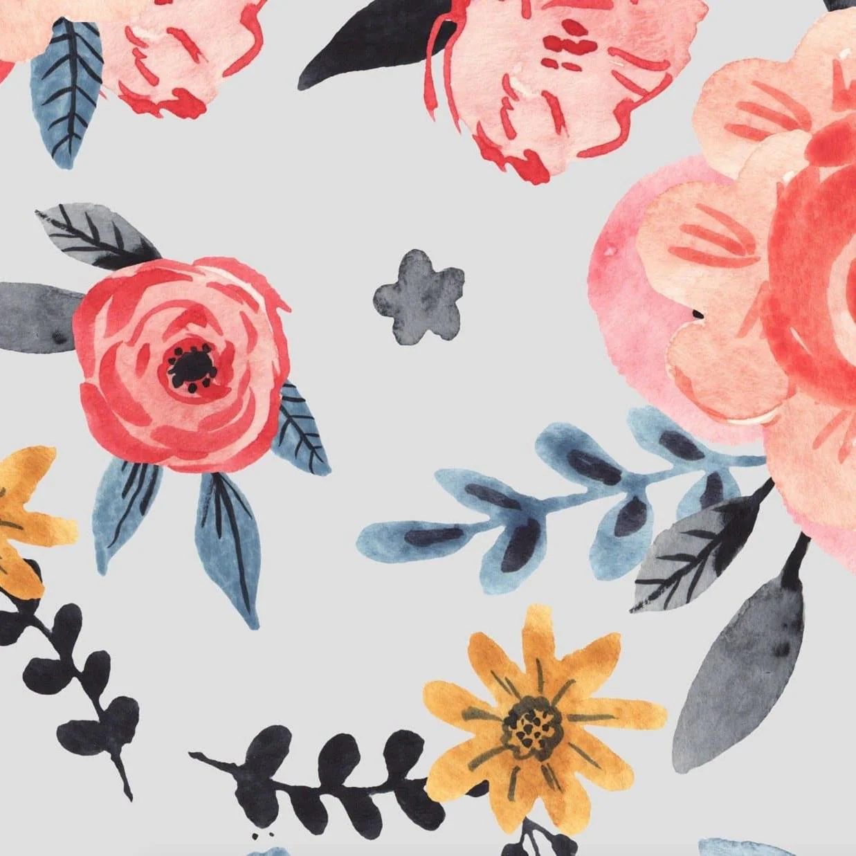 In Bloom (Silver) Wallpaper - Image 5