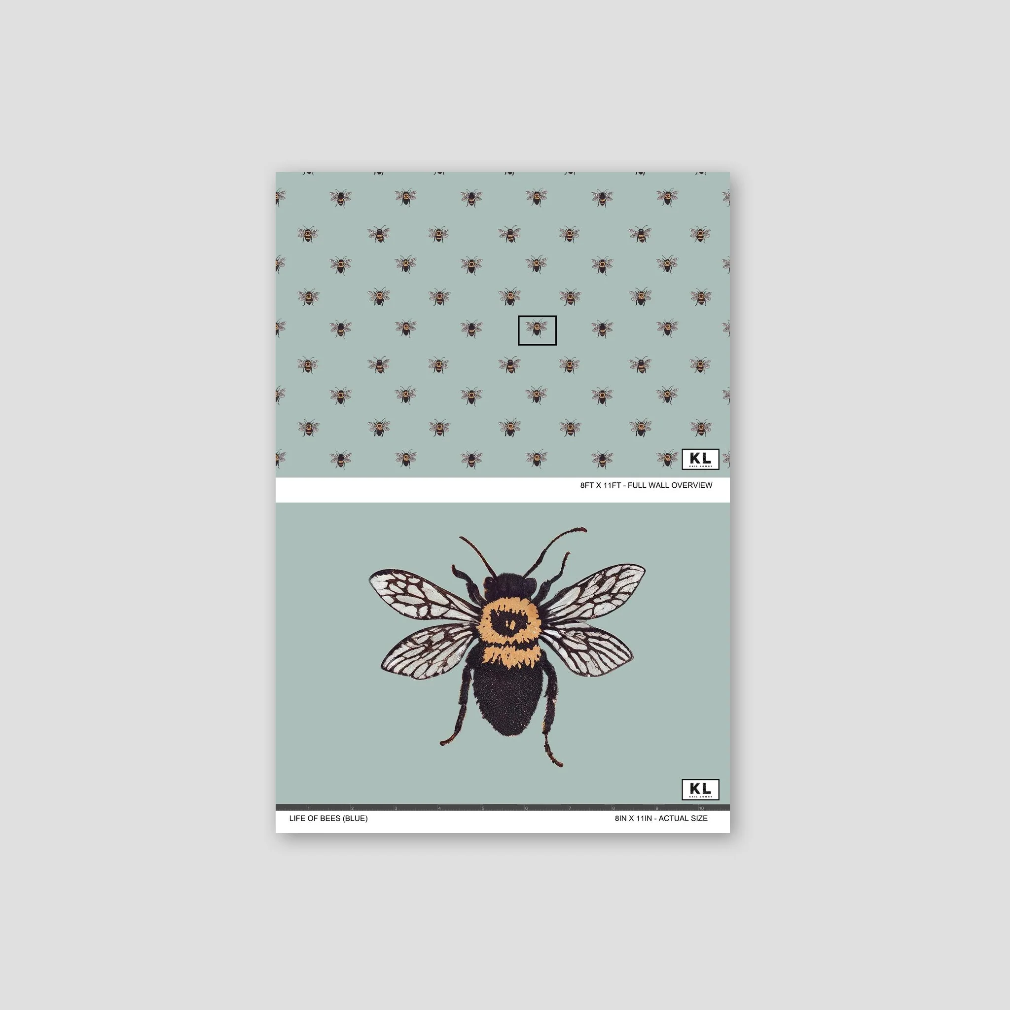 Life of Bees (Blue) Wallpaper - Image 6