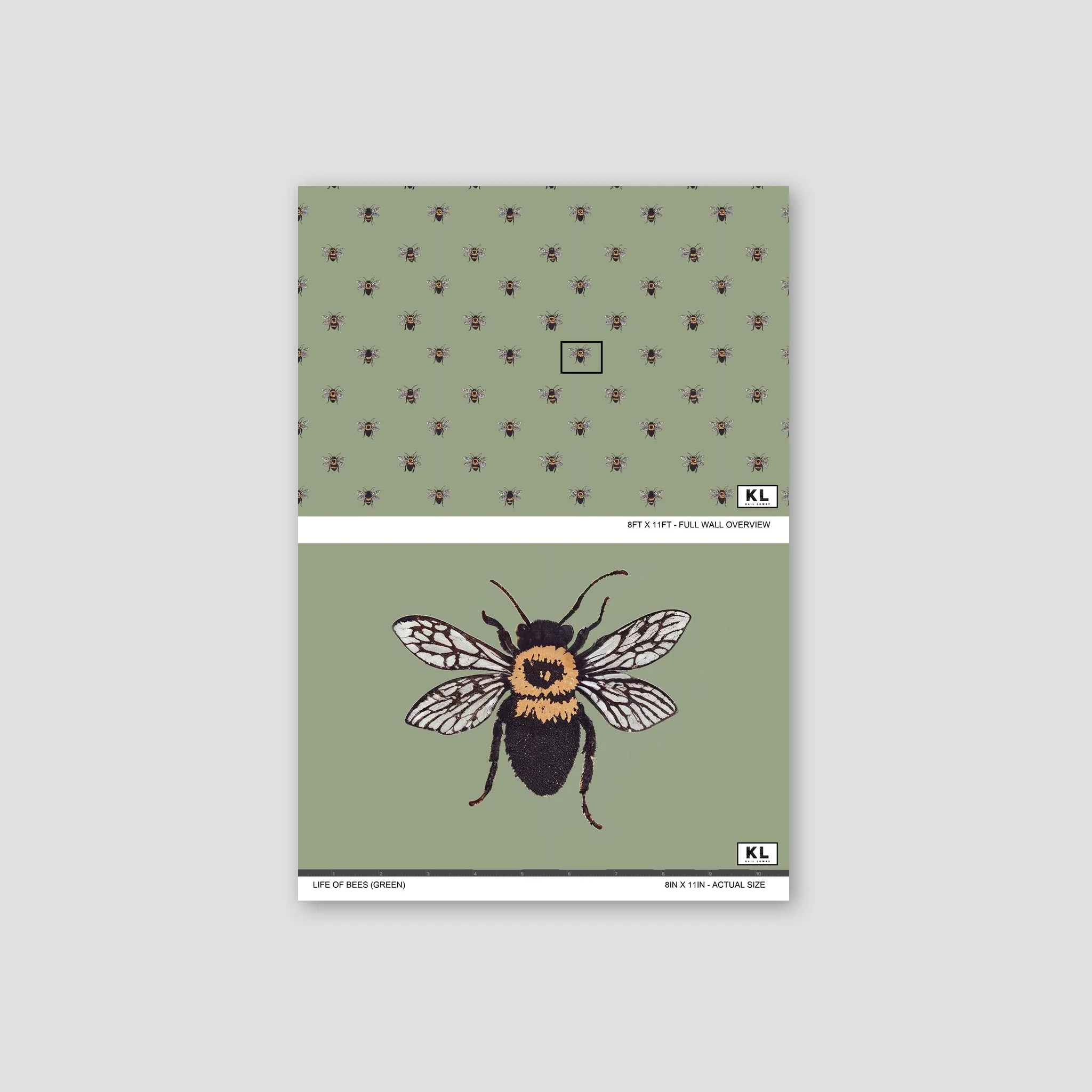 Life of Bees (Green) Wallpaper - Image 6