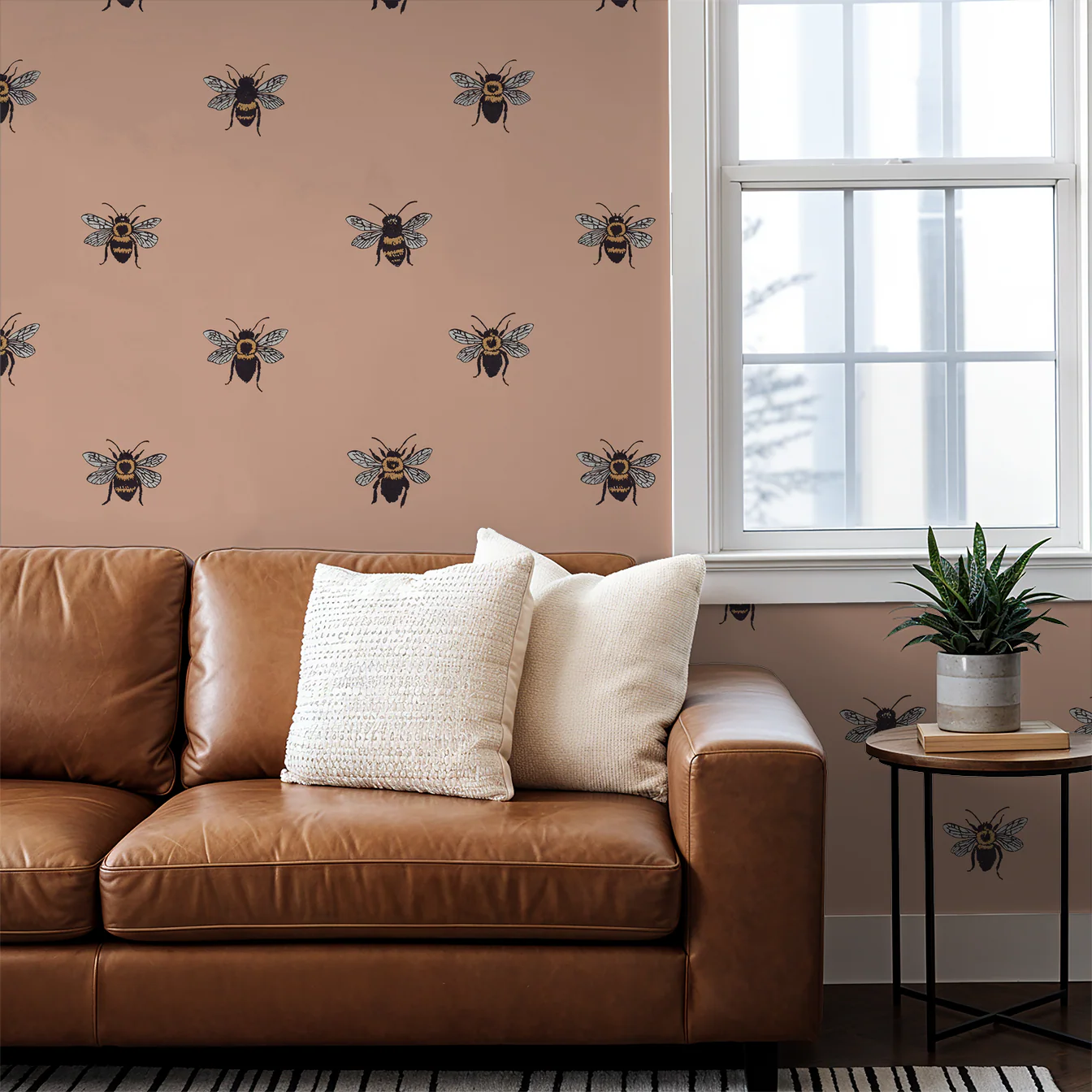 Life of Bees (Pink) Wallpaper - Image 3
