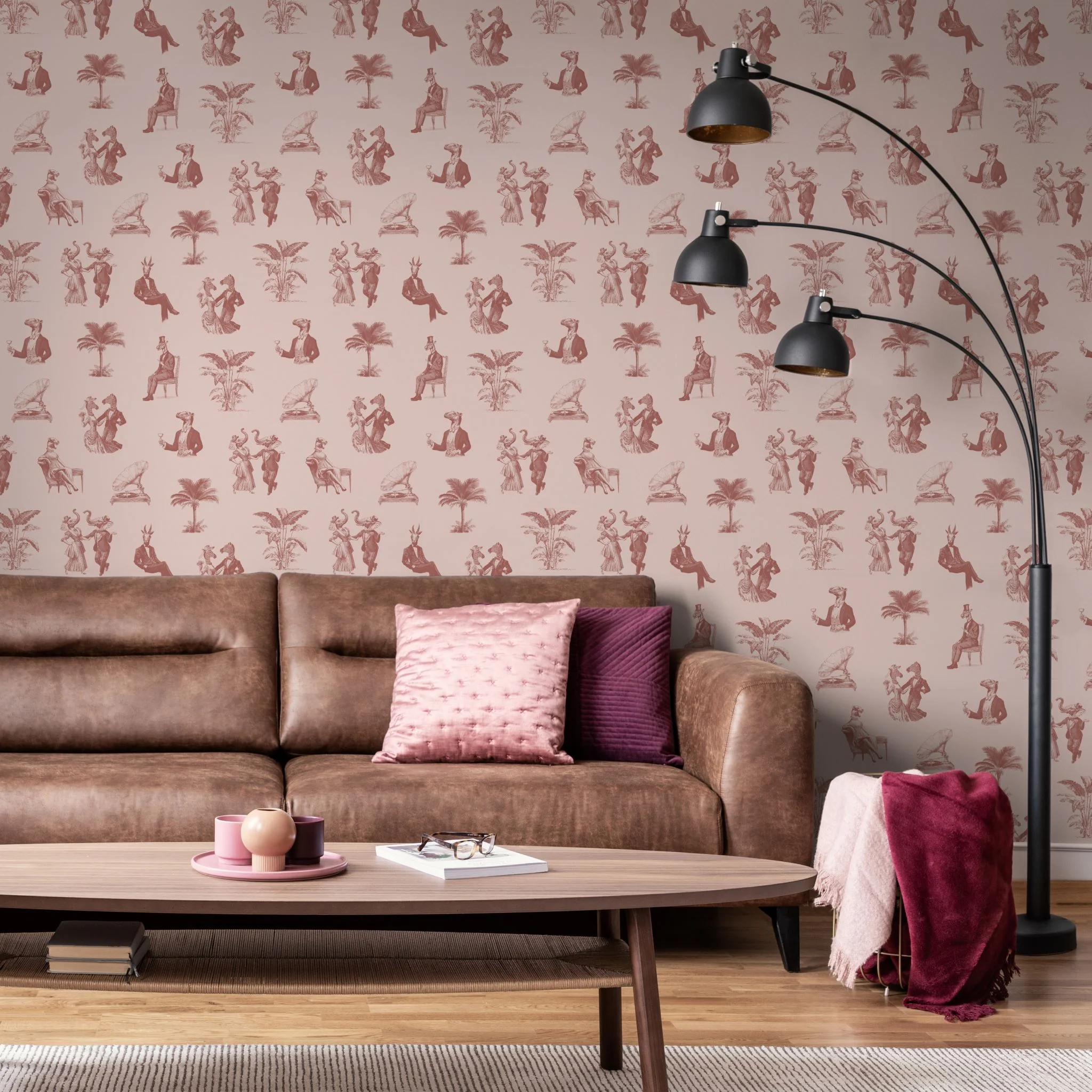 Safari Speakeasy (Pink) Wallpaper - Image 2