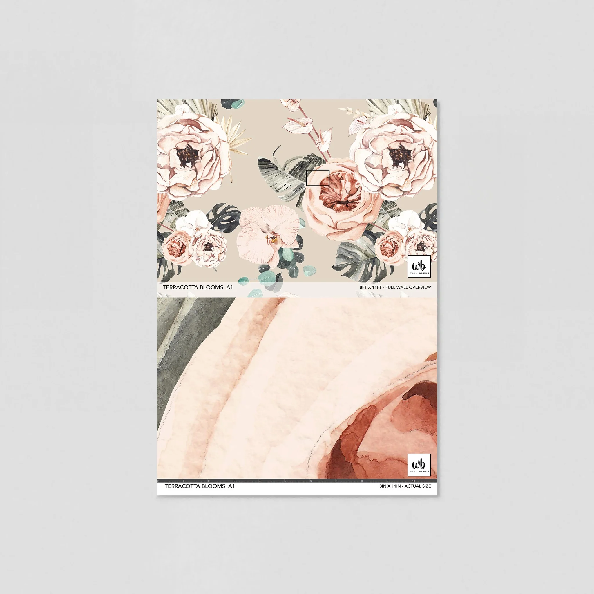 Terracotta Blooms Wallpaper - 2 FT H X 9.5 FT W LUXE - Image 6